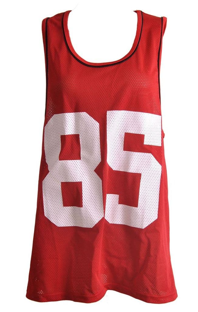 Red Mesh Basketball Style Vest